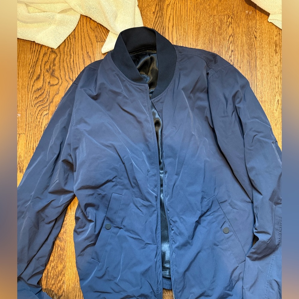 Sandro Deep Blue Bomber Jacket